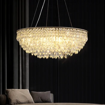 Постмодернистский светлина, луксозен полилей, хол, спалня във френския американски стил, трапезария, кристално стъкло, вътрешно осветление, лампи G9