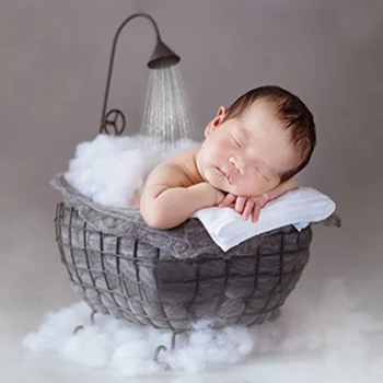 Реквизит за снимки на новородени Iron художествен стол Легло реквизит за снимки на бебета и Аксесоари за студио представляващи Оформяне на фона стая