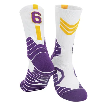 Спортни чорапи нескользящие дишащи мъжки летни чорапи за бягане, дълги футболни чорапи с високо качество за мъже и жени