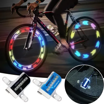 Фарове за каране на колело, ультраяркая лампа със спици, кормило украса, предупреждение, велосипедна гума, светлина за възрастни и деца, нощен езда