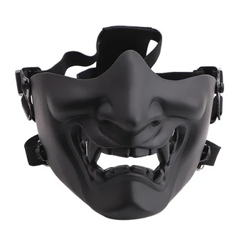 Формата на маска на половината от лицето с смущаваща улыбающимся призрак (тактически) Защита на шапки, аксесоари за костюми за Хелоуин, регулируем