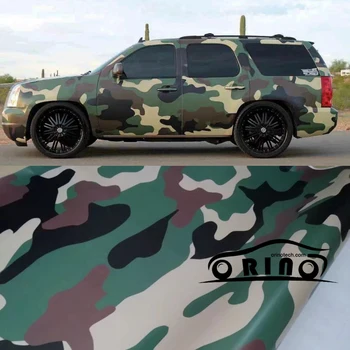 Черна армията зелена филмът винил, камуфляжная стикер на кола, опаковки за мотоциклет, камион, камуфляжная филм, лист с въздушен балон