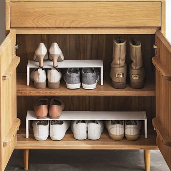 Шкаф за обувки, Подвижни полк, организующая рафтове за съхранение и многопластова стена, домакински компактна стойка за обувки