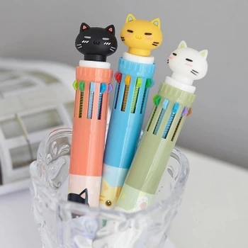 творчески, богат на функции химикалка писалка cut котка, канцеларски материали за студенти, 5 бр., безплатна доставка